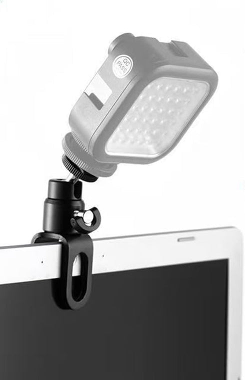 ThtRht 1/4'' Mini Ball Head with Monitor Mount Clamp Clip Screw Adapter Holder for LED Screen Desktop Computer Flash