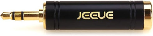 Pure Copper 3.5mm Male to 1/4" Female Headphones Adapter - Black, 1/8" to 1/4" Jack for Superior Sound Quality.