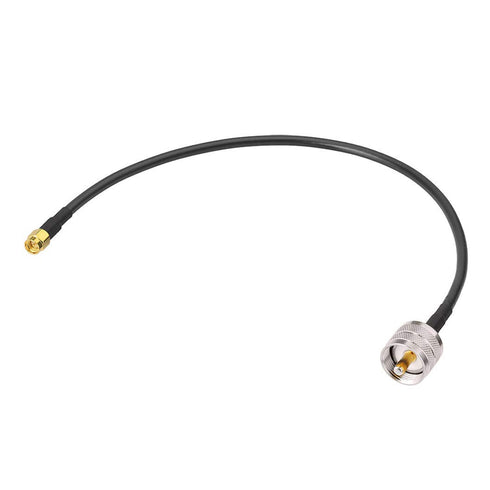 BINGFU SMA Male to UHF SO239 Female & PL259 Male RG58 Coaxial Jumper Cable, 12 inch (2-Pack)