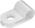 200 Pcs White Nylon R-Type Cable Clamps 3/16" Plastic Wire Clips Fasteners for Wire Management