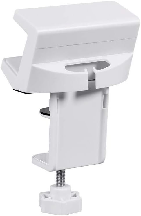 Monoprice Desk Clamp Holder for Surge Protectors, Power Strips, USB Hubs - White, Designed for Sit-Stand Desks
