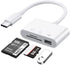 BUBUCAM 3-in-1 USB C SD Card Reader, USB C to Micro SD TF Memory Card Reader, USB Camera Card Reader Adapter