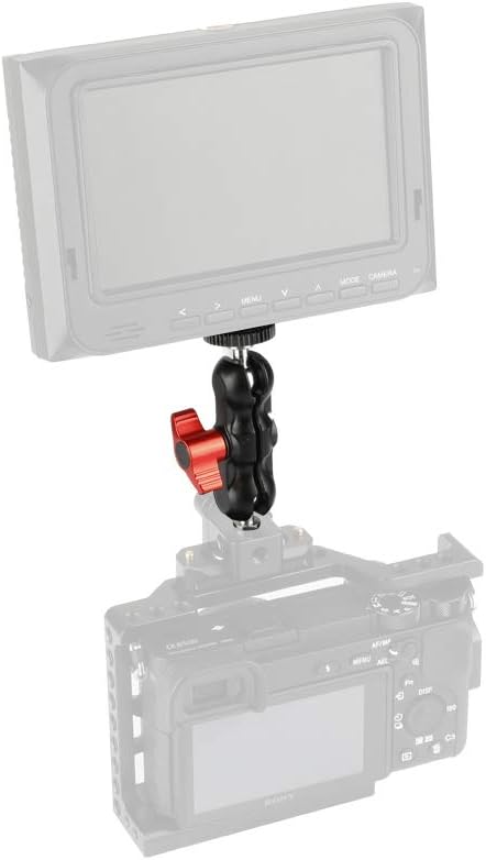 CAMVATE Universal Magic Arm with Dual Ball Heads, 2 Pieces (Red)