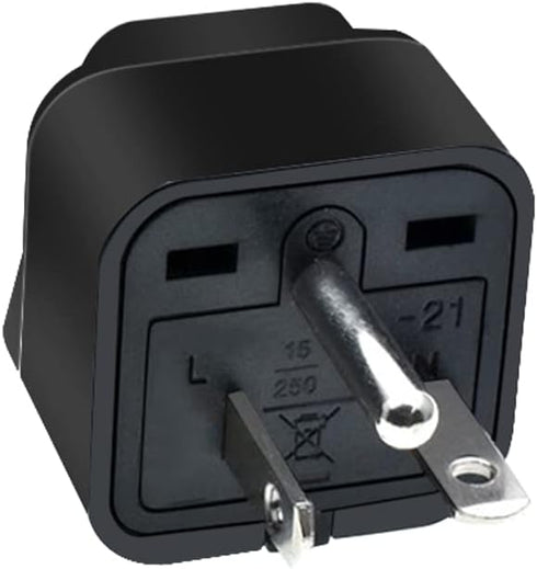 (2pack) NEMA 6-20P Plug Adapter, US NEMA 6-20P Electrical Plug Adapter to Universal 3 Holes Socket Power Converter