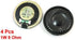 uxcell 4Pcs 1W 8 Ohm 32mm Dia Round Metal Internal Magnet Loudspeaker