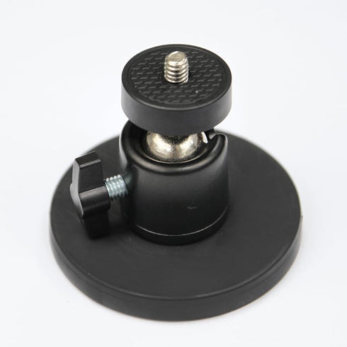 ZT-NET 24lb 1/4-20 Magnetic Camera Mount Base with Mini Ball Head Super Strong Rubber Coating Neodymium Magnet