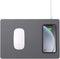 POUT H3 Portable Qi Wireless Charging Mouse Pad Mat for Laptops, Charges with iPhone, Airpod, Samsung Galaxy (Dust Gray)