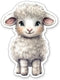Sticker Mine Cute Lamb Sticker - 3" Laptop Sticker - Waterproof Vinyl for Car,