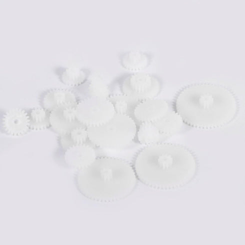 Pilipane 19pcs Plastic Gears Kits Motor Gear Set Assembly for Robot Toy