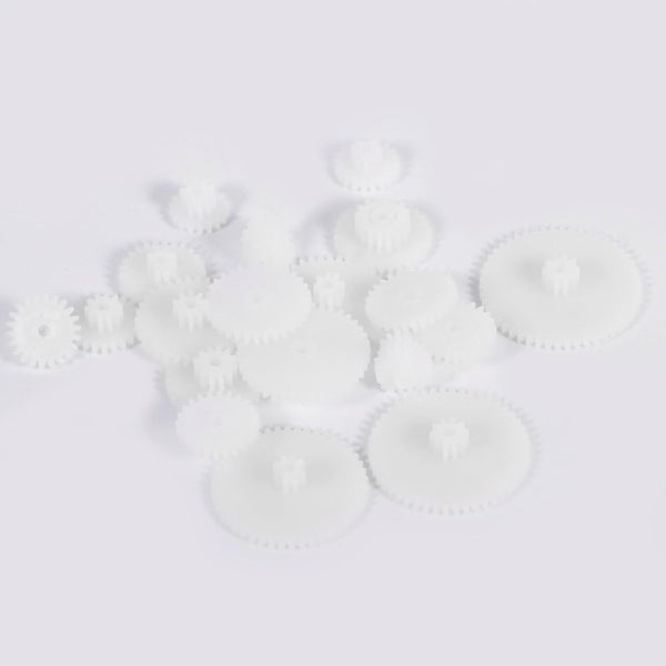 Pilipane 19pcs Plastic Gears Kits Motor Gear Set Assembly for Robot Toy