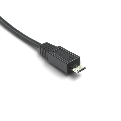 10 Inch Micro USB Charger Cable Male A to Micro B - Black for Android, Sync & Charge (0.8 Feet)