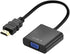 HDMI to VGA with 3.5mm Audio Cable, Gold-Plated HDMI to VGA Adapter Compatible for Computer, Desktop, Laptop, PC, Monitor, Projector, HDTV, Chromebook, Raspberry Pi, Roku, Xbox and More - Black