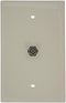 Leviton Midsize Video Wall Jack, F Connector, 40539-MT, Light Almond