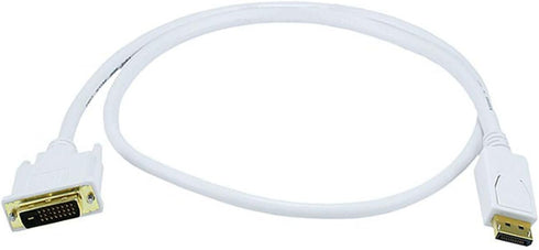 Monoprice 3ft 28AWG DisplayPort to DVI Cable, White