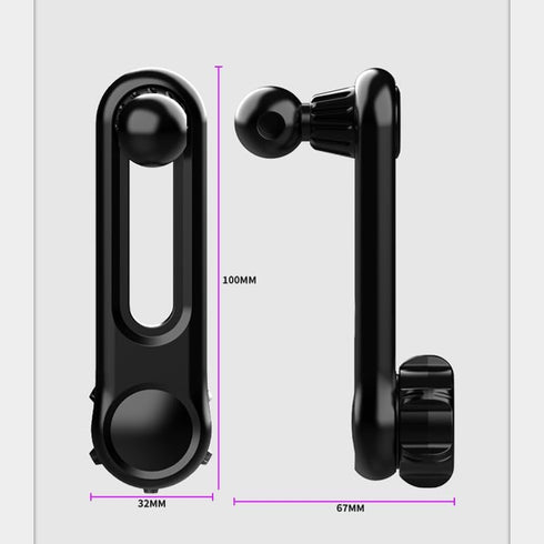 RecDec 2 Pack 17mm Car Magnetic Phone Holder Extension Arm Adapter with Ball Head Joint Socket for MagSafe Car Mount