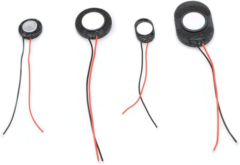 Fielect 4Pcs DIY Magnetic Speaker, 0.5W 8 Ohm 10mm Diameter Round Shape Replacement Loudspeaker