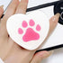(2 in 1) Cute White Heart Phone Grip, Kawaii Pink Cat Paw Holder, Dog Paw Phone Stand, Compatible with Kindle, iPhone
