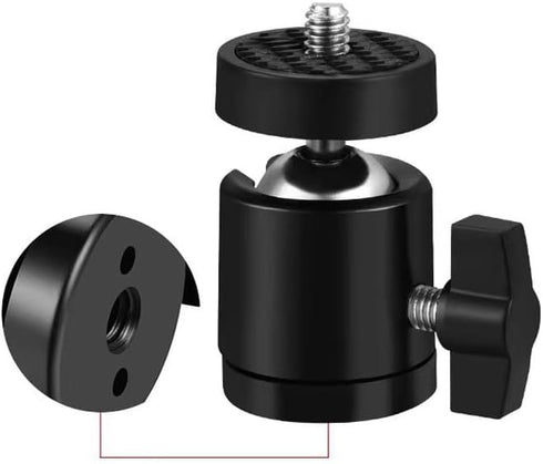 ThtRht 3 Pack 1/4'' 360 Mini Ball Head Screw Swivel Tripod Head Mount Degree Rotating Base Adapter Ballhead for Camera
