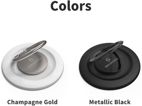 Sinjimoru Magnetic Cell Phone Ring, 360 Degree Rotation Finger Grip for Magnetic Ring Holder Compatible with iPhone 15