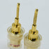 2-Pack Gold Plated 24K 4mm Female to 2mm Pin Banana Adapter for Speaker Terminals