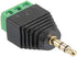 5 Pieces 3.5mm Stereo Audio Male to AV 3-Screw Terminal Female Phoenix Adapter Connector