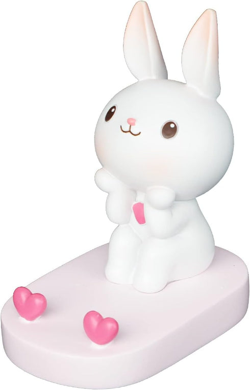 SIQITECHNO Cute Bunny Cell Phone Stand Holder Universal Resin Rabbit Smartphone Stand Desktop Phone Holder Funny Animal