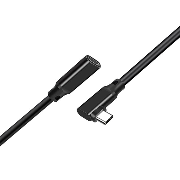 90 Degree Right Angle Type C Extension Cable, 6.6FT, USB 3.1 USB C Male to Female PD100W Charging
