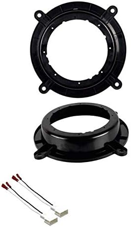 Front Door Speaker Install Mount Bracket Plate + Wire Harness for Mazda, 2014-2018 Mazda3, 2014-2018 Mazda6, 2013-2019