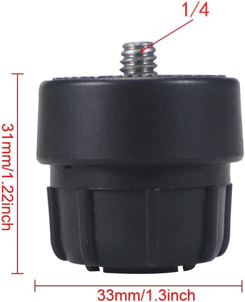 2 Pack 1/4 Screw to 17mm Ball Mount Base Mount Stand Interface Socket Joint for Tripod DV Camera Car Monitor GPS Phone Holder Clip Ring Light Hose Bracket Webcam