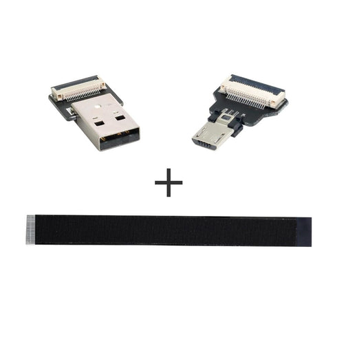 xiwai 1.0M USB 2.0 Type-A Male to Micro USB 5Pin Data Flat Slim Cable for FPV & Disk