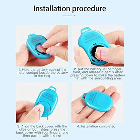 Wireless Camera Shutter Remote Control for Smart Phones, Compatible with iOS/Android (Pink+Green+White+Black)