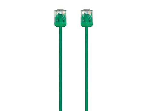 Monoprice Cat6 Ethernet Patch Cable, Snagless, 550MHz, UTP, 32AWG, 1 Feet, Green - Micro SlimRun Series