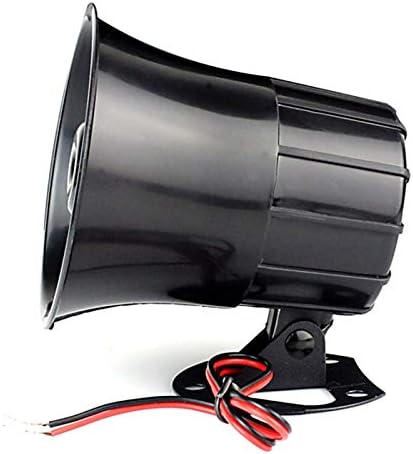 Wired Alarm Siren Horn, 15W DC 6 to 12V Security Siren with Bracket for Home Security System