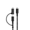 Moshi 2-in-1 USB-C to USB-C & Lightning Charging/Sync Cable (1M) - Jet Black