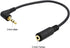 Seadream 2Pack 3.5mm Angle Male to 2.5mm Female Headset Audio Adapter Cable Extender