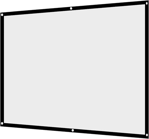 Yosoo Health Gear 16:9 40 120 inches (100in) Projection Screen Indoor Outdoor Projector Curtain, Thicken Portable White