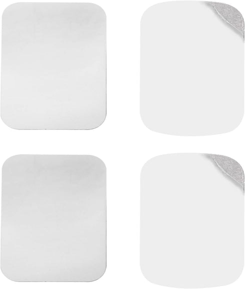 MECCANIXITY Replacement Metal Plates Silver Thin Adhesive Back Magnet Stickers for Magnetic