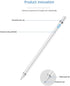 Rechargeable Active Stylus Pencil Compatible with Apple iPad, Fine Point Stylist for Touch Screens and Other Tablets
