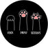 Cute Pink Paw Rock Paper Scissors Hand Game PopSockets Swappable PopGrip