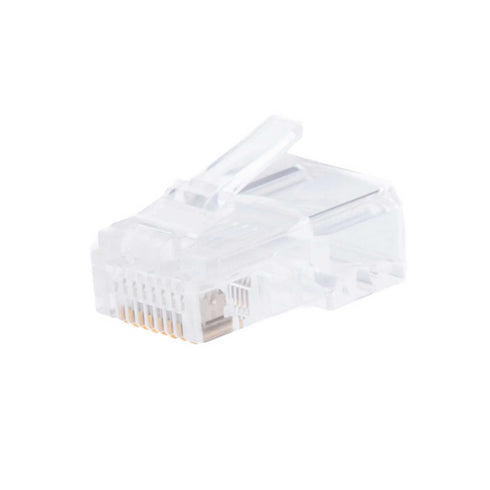 Cat5e RJ45 Modular Plugs, 8P8C UTP Ethernet Crimp Connectors, Gold-Plated Contacts (100 Pack)