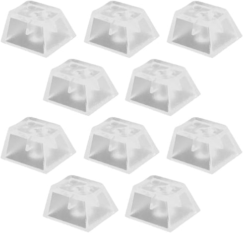 20 pcs Keycaps Replacement DIY Crystal Not Transparent Profile Blank Backlit Accessory for Mechanical Professional