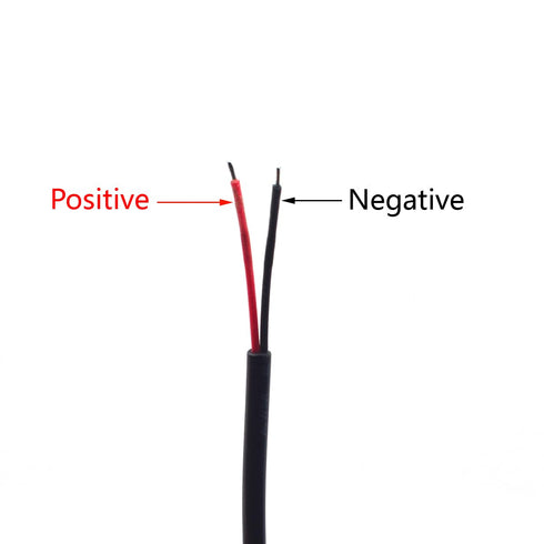 2PCS 22AWG Short USB Plug Pigtail 2 Wire Cable, 0.3M/1FT USB 2.0 Male Bare Wire Pigtail 2Pin Open End Extension Cables