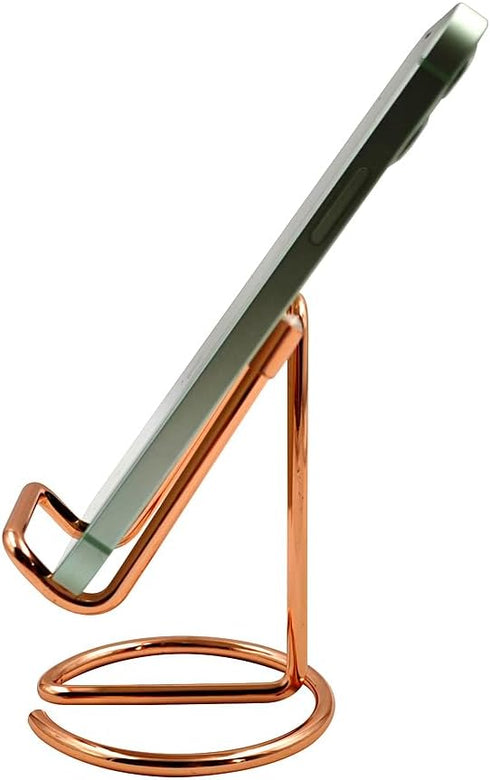 JinZeFa Cell Phone Iron Stand Holder, Metal Universal Portable Tablets Holder, Compatible with All Mobile Phones (Rose