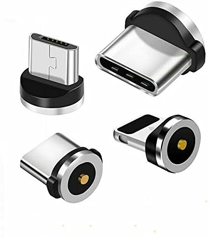 9 Pack Magnetic Phone Cable Adapter Connector Tips for iPhone, Huawei, Samsung, Android Mobile Phone