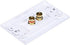 iMBAPrice Premium 2 Connector Banana Wall Plate, 5 Pack for Speakers, White