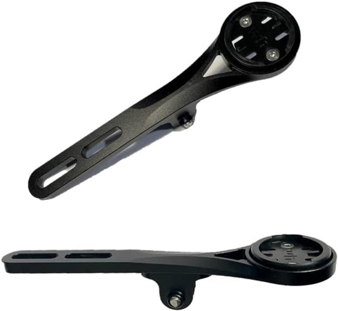 Integrated Aero Handlebar Out Front Cycling Computer Mount for Garmin, Wahoo, CatEye, Bryton, with GoPro Attachment