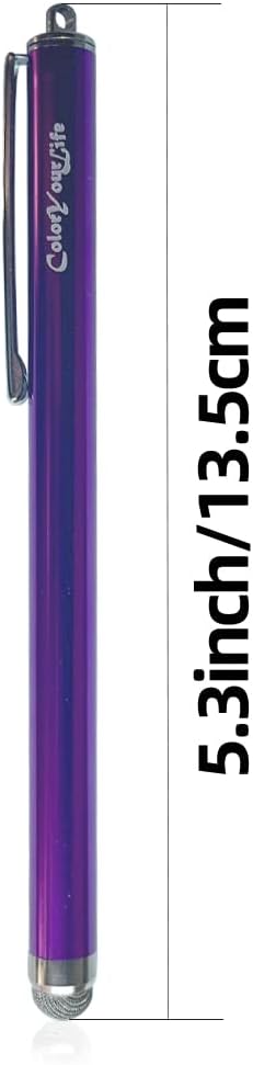 3-Pack 5.3'' Micro-Knit Mesh Tip Capacitive Stylus Pens for Touch Screens with Replaceable Fiber Tips and Cleaning Cloth