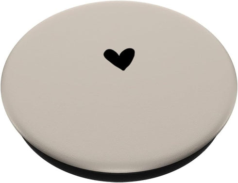Hand Drawn Heart Design Sand/Beige/Tan Heart Minimalist Love PopSockets Adhesive PopGrip