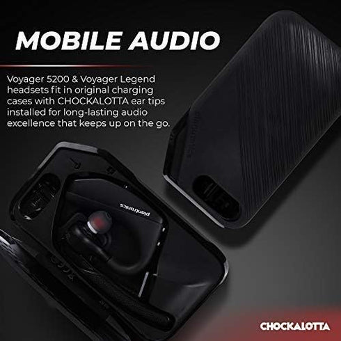 1-Pack in-Ear Tip Adapter Mount for Plantronics Poly Voyager 5200 & Voyager Legend Headset, Includes 3 Silicone Ear Tips