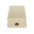 NECABLES Phone Jack Surface Mount Dual Port Telephone Jack Box, 4 Screw Terminals to 2 RJ11 Female Ivory